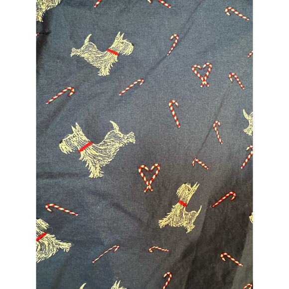 Talbots CLASSIC COTTON SHIRT - SWEET DOG, Scottie dogs & candy canes size medium - Picture 10 of 13